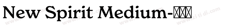 New Spirit Medium字体转换